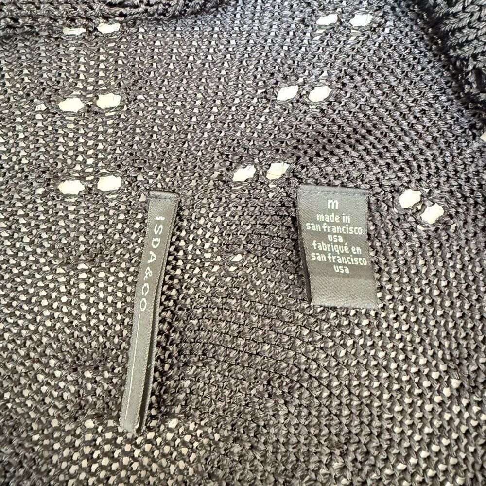 Isda & co black knit open front cardigan size M - Picture 4 of 6